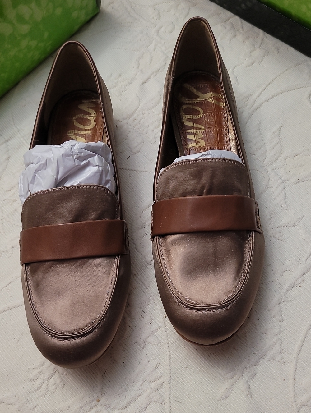 Sam Edelman Bronze Metallic Loafers